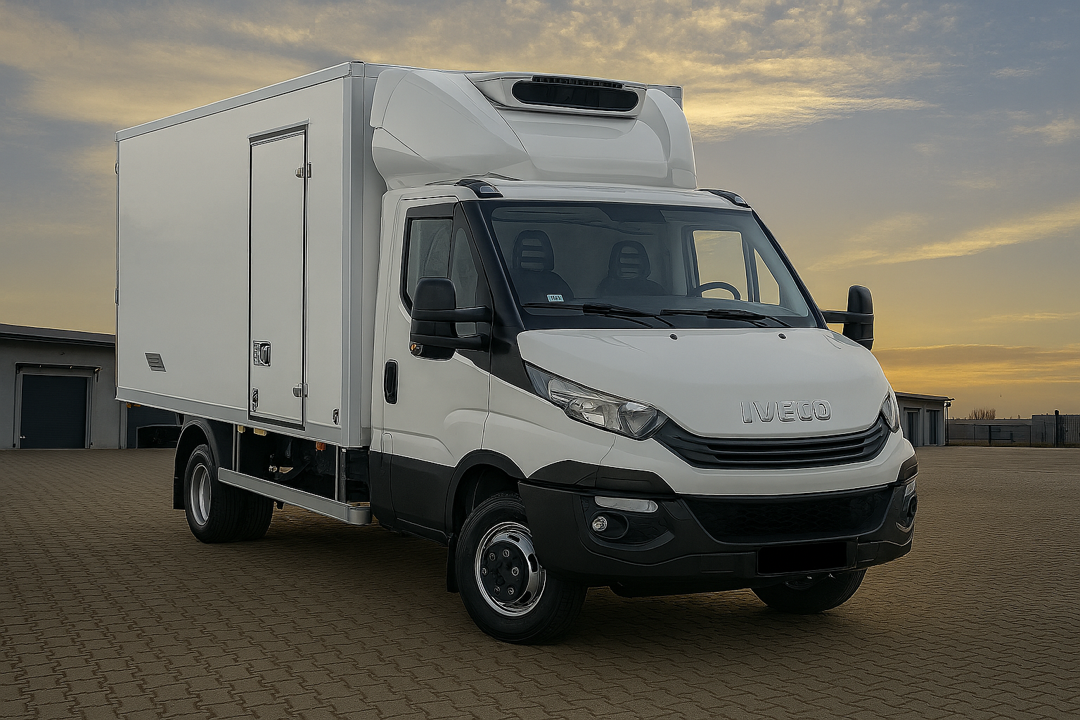 Bus chłodnia — ujęcie przednie z agregatem